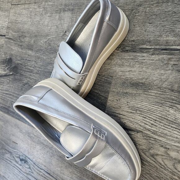 J Slides Silver Loafers - Picture 2 of 5